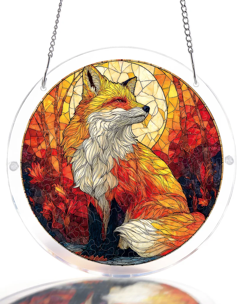 Fox Glow - Acrylic Window Suncatcher-1