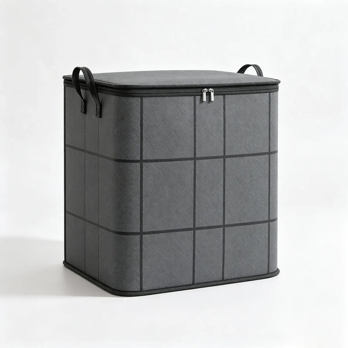 High-Capacity Fabric Organizer Bag with Zipper for Home & Moving