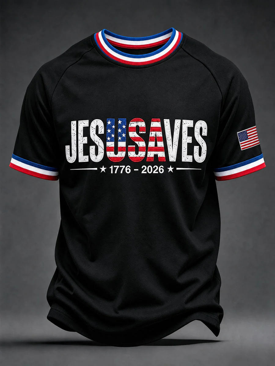 Men's "Jesus Saves USA" T-shirts